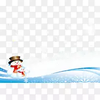 雪人冬季海报-海报装饰雪人
