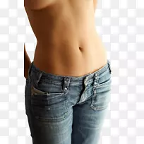 腹部成形术、腹部运动、吸脂整形手术-女性模型