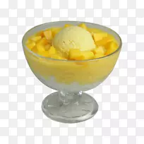 冰淇淋芒果布丁甜点冰糕分级梯度芒果饺子甜点