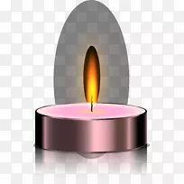 紫色蜡烛-薰衣草简单蜡烛装饰图案
