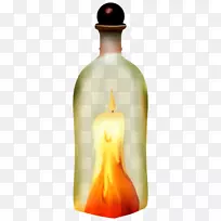 蜡烛绘画艺术-艺术蜡烛瓶