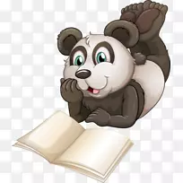 大熊猫熊阅读夹艺术卡通书熊