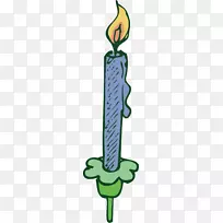 生日蛋糕蜡烛火焰-蜡烛PNG载体材料