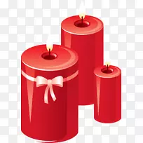 感恩节横幅插图-风，红烛装饰
