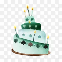 多层蛋糕生日蛋糕bxe1nh手绘多层蛋糕蜡烛