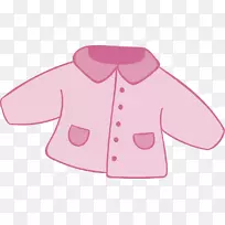 粉红色棉布-粉红色婴儿大衣