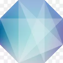 三角形图案-菱形块组合图形透明体
