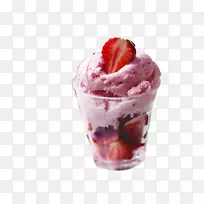 草莓冰淇淋摩丝帕菲杯草莓酱