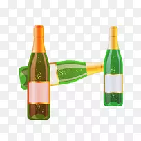 红酒香槟啤酒瓶-红酒啤酒干杯材料
