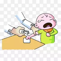 接种疫苗婴儿插图-婴儿接种卡通插图