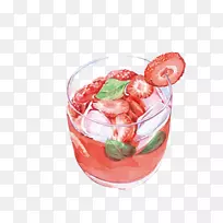 果汁奶昔鲍宾饮料艾达马西卡杯草莓汁