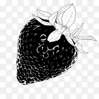 黑白奥格里斯手绘草莓