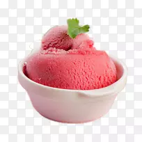草莓冰淇淋，雪糕牛奶-草莓冰淇淋
