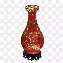 花瓶红瓷瓶