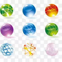 球形水晶球玻璃彩色地球
