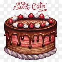 蛋糕巧克力蛋糕结婚蛋糕绘图卡通蛋糕