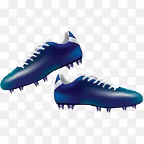 足球靴耐克剪贴画蓝色足球鞋