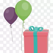 气球礼品-气球和礼品盒