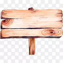 木材水彩画.木材标签材料
