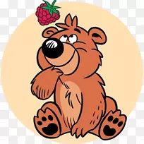 熊大熊猫卡通插图-想吃水果卡通熊