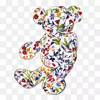 大熊猫水彩画-创意手绘水彩画熊