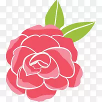 花园玫瑰沙滩玫瑰卡通片艺术-红色玫瑰