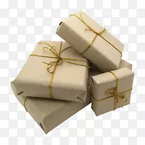 牛皮纸礼品包装纸板盒-一堆礼物
