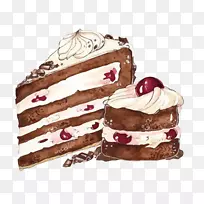 巧克力蛋糕玉米饼奶油-巧克力蛋糕