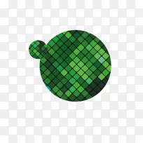 绿色镶嵌图标-绿色球