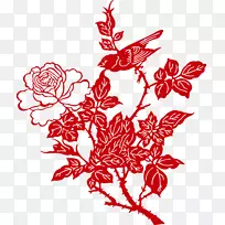 剪纸花卉剪纸.玫瑰材料