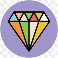 钻石宝石图标-婚纱照素描