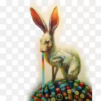 艺术家当代艺术绘画杂志-荒谬的兔子插图
