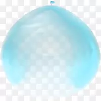 蓝色气球数据压缩.手绘蓝色气球