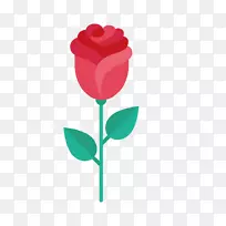 玫瑰花情人节剪贴画玫瑰扁平图案