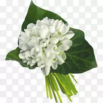 雪花花束郁金香婚礼-白色材料的花束