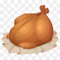 烤鸡烤牛肉手绘鸡