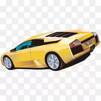 兰博基尼加拉多轿车奥迪6宝马x1-黄色汽车模型