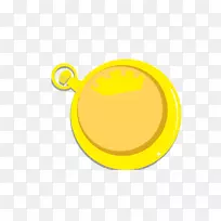 黄色圆圈字体-黄色卡通手表