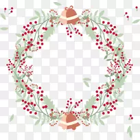 花环小枝设计师圣诞图案-新娘花束