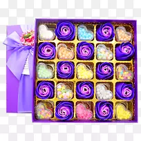 糖果盒！紫色硬糖-紫色花色糖果盒