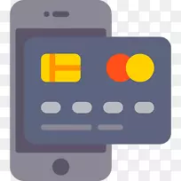 移动支付移动设备可伸缩图形图标-电话卡