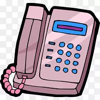 电话卡通-粉色手机