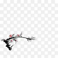 梅花水墨画画墨汁梅花