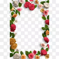 花卉花瓣剪贴画-彩色玫瑰创意