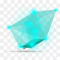 绿松石三角形-绿光效应多边形节点图