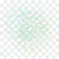 绿角天空图案-颜色交叉光效应
