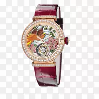 宝格丽手表珠宝运动钟表-宝格丽手表红色手表雕刻玫瑰金女性形态