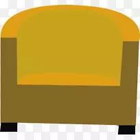 桌椅黄色字体-沙发PNG元素