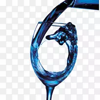 葡萄酒素描摄影插图.深蓝色葡萄酒
