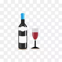 红酒橡木桶瓶.红葡萄酒和酒杯
